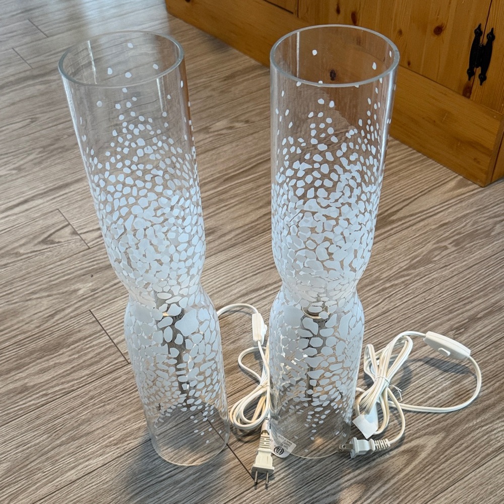 Vintage IKEA Smart Glass Cylinder Lamps
